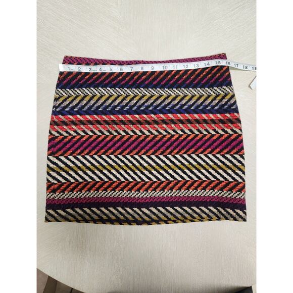 Trina Turk Red & Black Stripe Rico Striped Mini Skirt Multicolor Size 4 - Picture 6 of 9